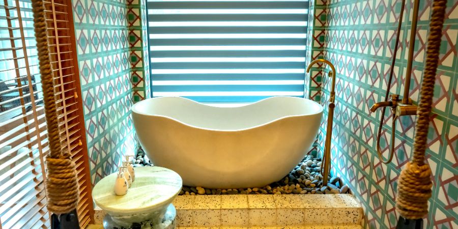 Modern Bathroom with Freestanding Bathtub