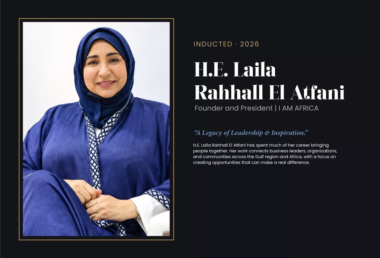 Hall of Fame 3 Portrait of H.E. Laila Rahhall El Atfani, Founder and President of I AM AFRICA